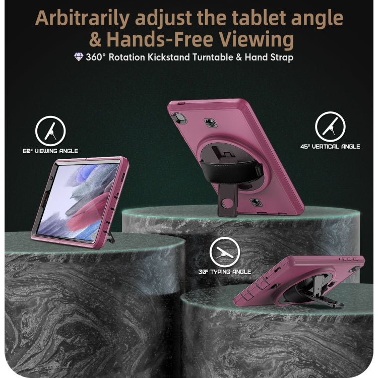 For Samsung Galaxy Tab A7 Lite T220 / T225 Shockproof TPU + PC Tablet Case with Holder & Pen Slot & Shoulder Strap
