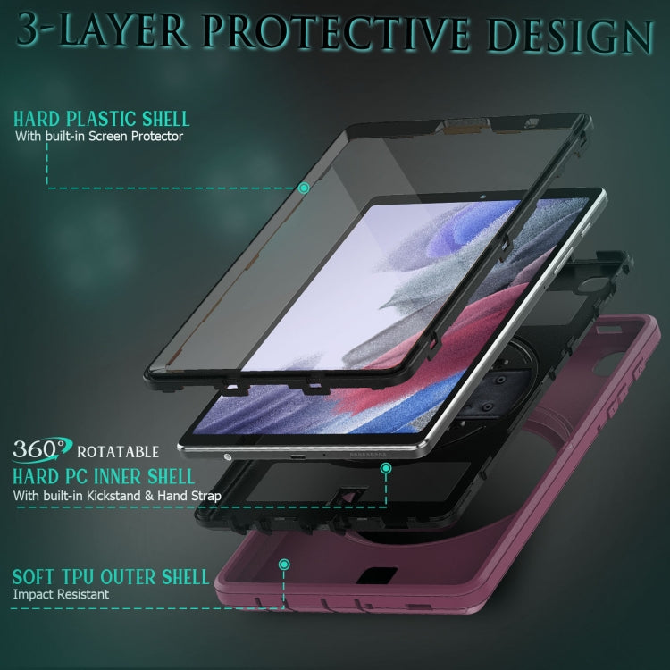For Samsung Galaxy Tab A7 Lite T220 / T225 Shockproof TPU + PC Tablet Case with Holder & Pen Slot & Shoulder Strap