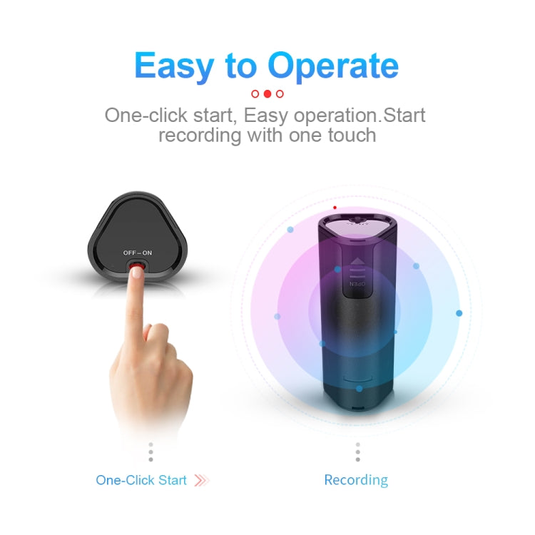Q51 Intelligent HD Noise Reduction Remote Voice Control Recorder, Capacity:32GB(Black)
