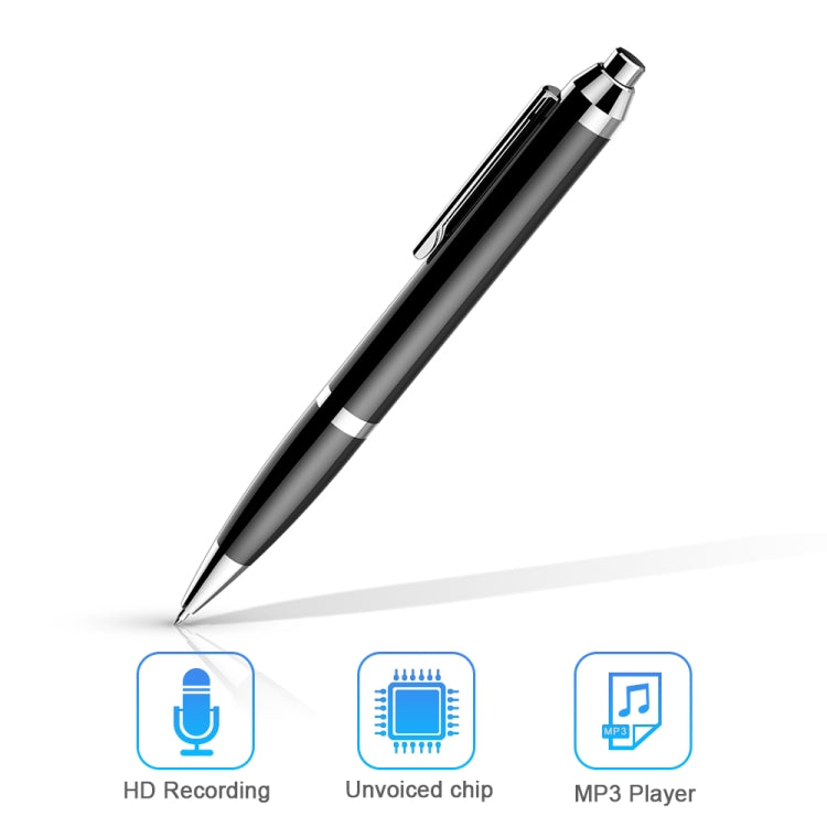 Q90 Intelligent HD Digital Noise Reduction Recording Pen, Capacity:32GB(Black)
