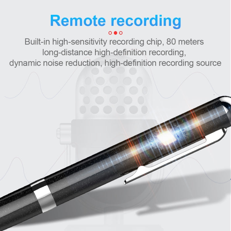 Q96 Intelligent HD Digital Noise Reduction Recording Pen, Capacity:64GB(Black)