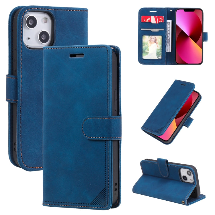 For iPhone 13 Skin Feel Anti-theft Brush Horizontal Flip Leather Phone Case For iPhone13