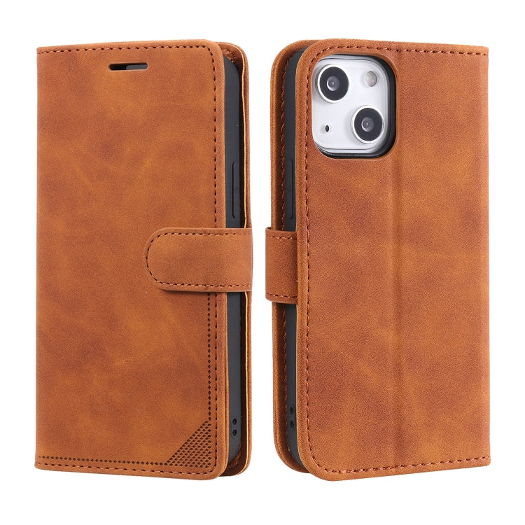 For iPhone 13 mini Skin Feel Anti-theft Brush Horizontal Flip Leather Phone Case For iPhone13 mini