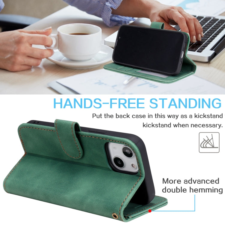 For iPhone 13 mini Skin Feel Anti-theft Brush Horizontal Flip Leather Phone Case For iPhone13 mini