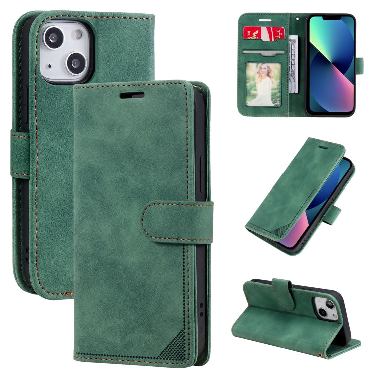 For iPhone 13 mini Skin Feel Anti-theft Brush Horizontal Flip Leather Phone Case For iPhone13 mini