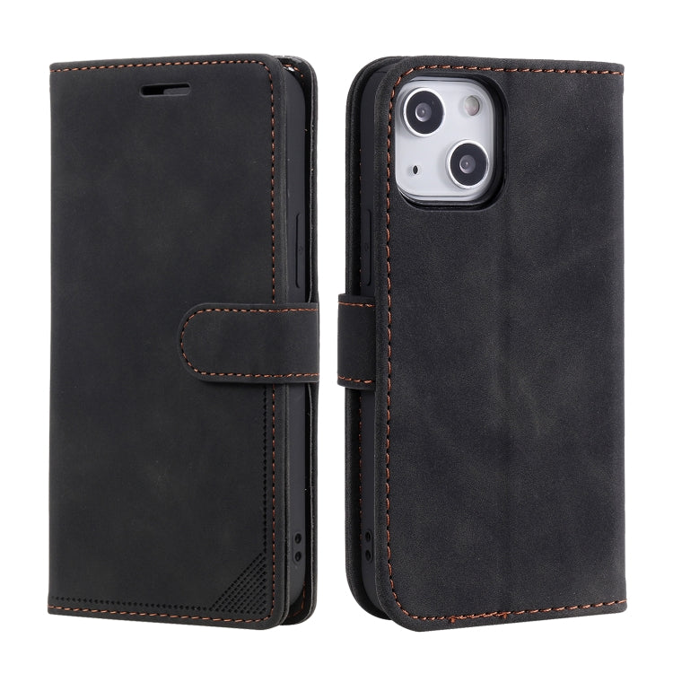 For iPhone 13 mini Skin Feel Anti-theft Brush Horizontal Flip Leather Phone Case For iPhone13 mini