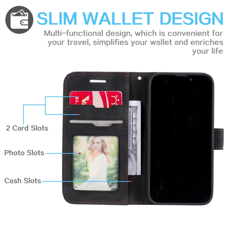For iPhone 13 mini Skin Feel Anti-theft Brush Horizontal Flip Leather Phone Case For iPhone13 mini