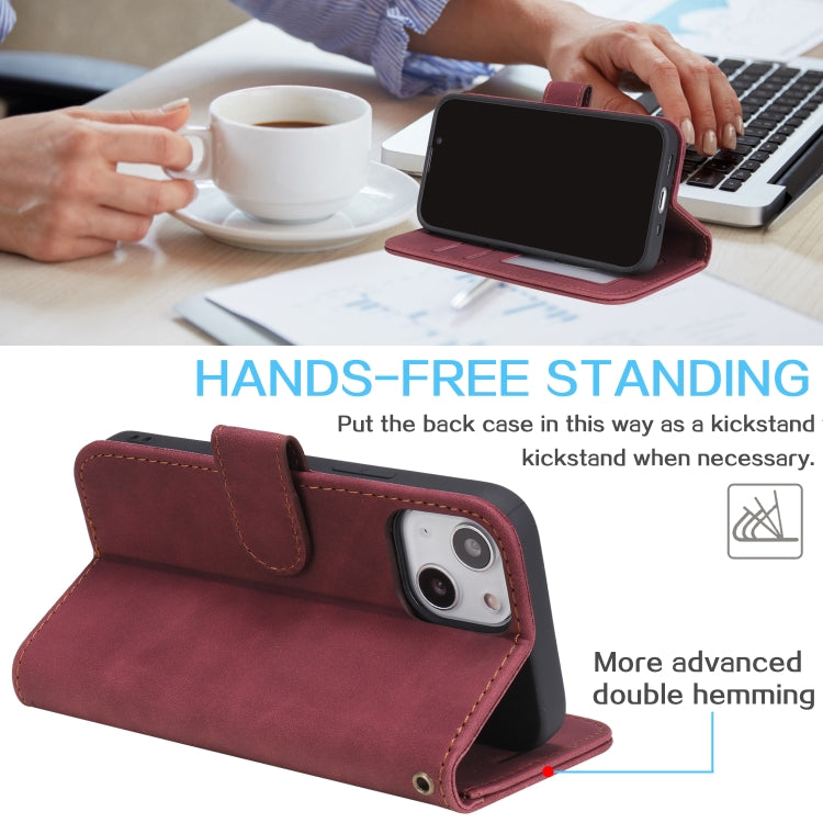 For iPhone 13 mini Skin Feel Anti-theft Brush Horizontal Flip Leather Phone Case For iPhone13 mini