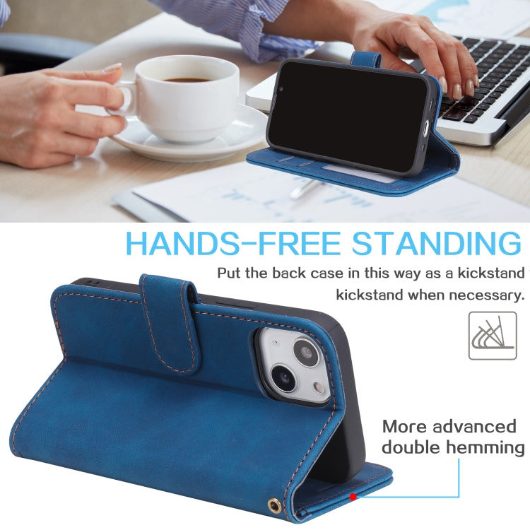 For iPhone 13 mini Skin Feel Anti-theft Brush Horizontal Flip Leather Phone Case For iPhone13 mini