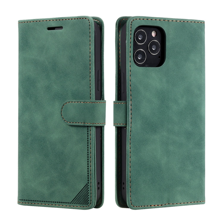 For iPhone 12 Pro Max Skin Feel Anti-theft Brush Horizontal Flip Leather Phone Case