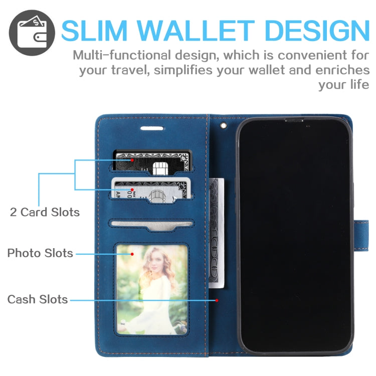 For iPhone 12 Pro Max Skin Feel Anti-theft Brush Horizontal Flip Leather Phone Case