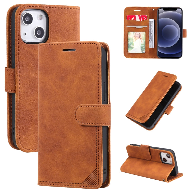 For iPhone 12 mini Skin Feel Anti-theft Brush Horizontal Flip Leather Phone Case