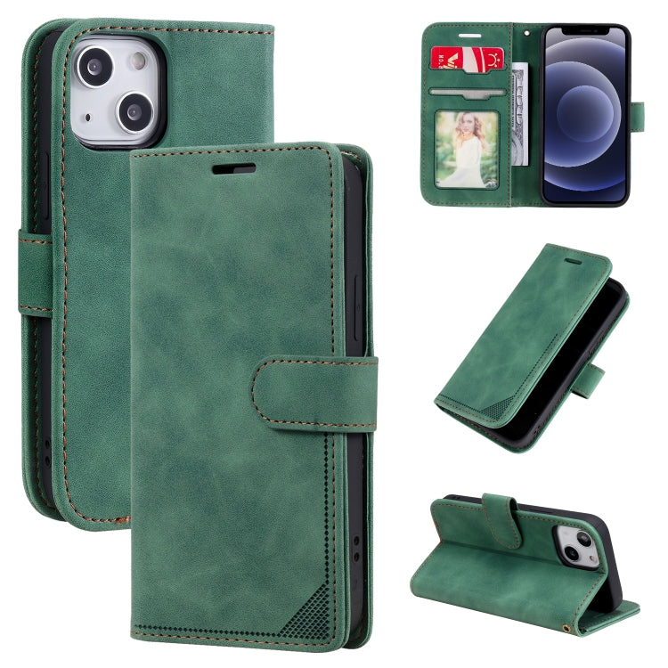 For iPhone 12 mini Skin Feel Anti-theft Brush Horizontal Flip Leather Phone Case