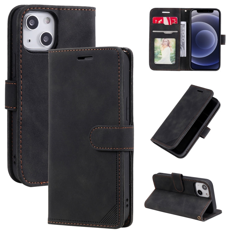For iPhone 12 mini Skin Feel Anti-theft Brush Horizontal Flip Leather Phone Case