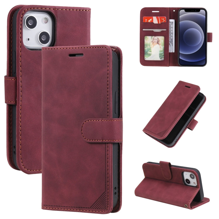 For iPhone 12 mini Skin Feel Anti-theft Brush Horizontal Flip Leather Phone Case