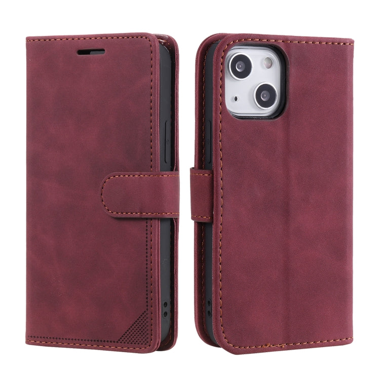 For iPhone 12 mini Skin Feel Anti-theft Brush Horizontal Flip Leather Phone Case