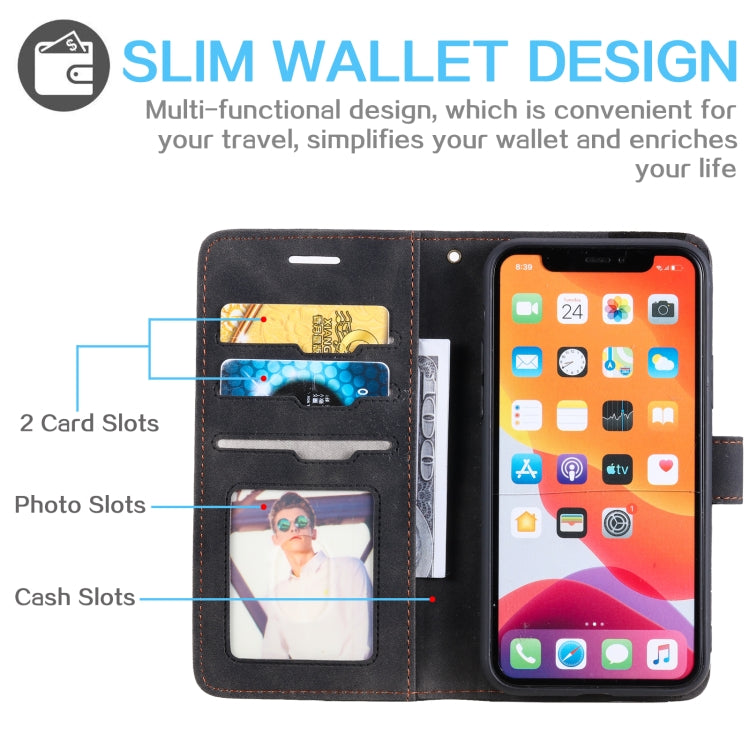 Skin Feel Anti-theft Brush Horizontal Flip Leather Phone Case For iPhone 11 Pro