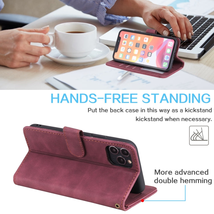 Skin Feel Anti-theft Brush Horizontal Flip Leather Phone Case For iPhone 11 Pro