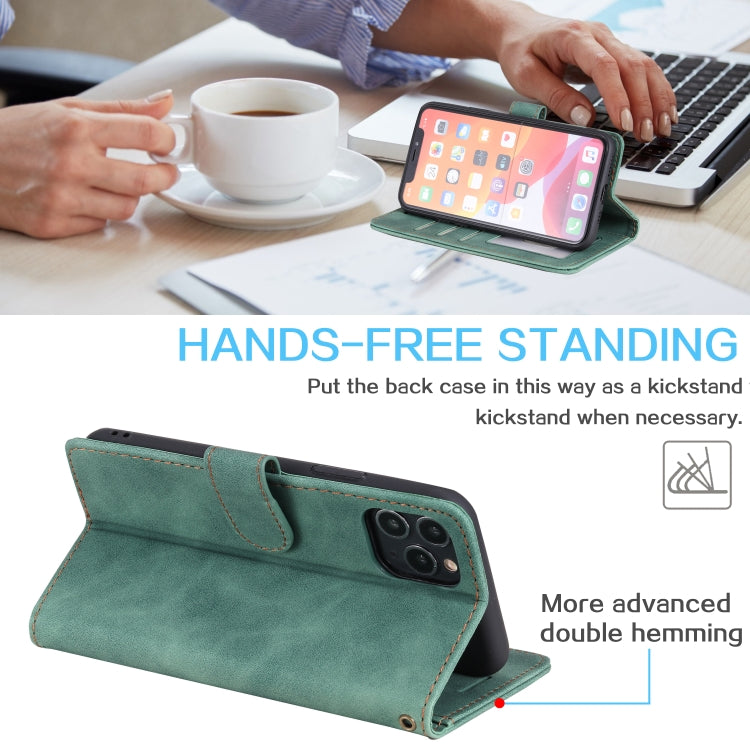 Skin Feel Anti-theft Brush Horizontal Flip Leather Phone Case For iPhone 11