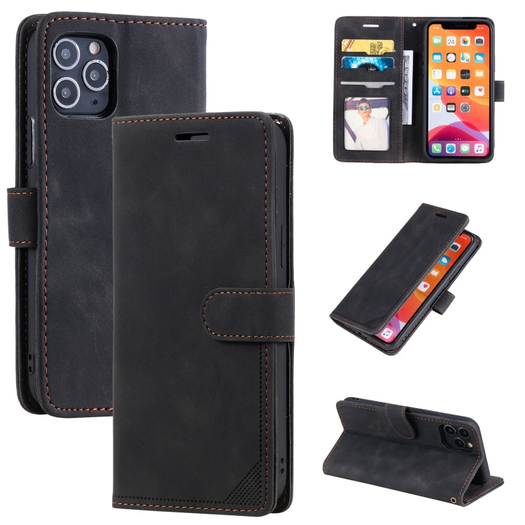 Skin Feel Anti-theft Brush Horizontal Flip Leather Phone Case For iPhone 11