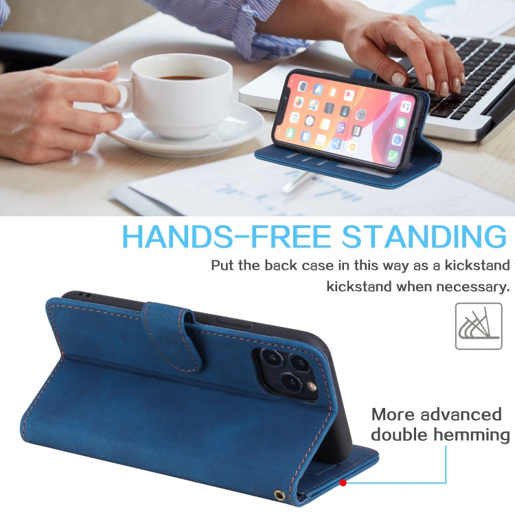 Skin Feel Anti-theft Brush Horizontal Flip Leather Phone Case For iPhone 11