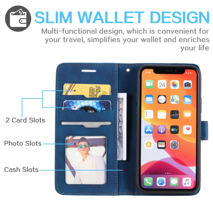 Skin Feel Anti-theft Brush Horizontal Flip Leather Phone Case For iPhone 11