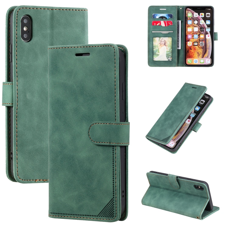 For iPhone XS Max Skin Feel Anti-theft Brush Horizontal Flip Leather Phone Case