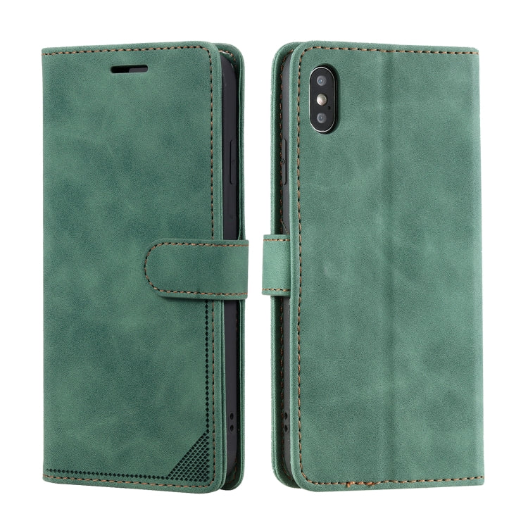 For iPhone XS Max Skin Feel Anti-theft Brush Horizontal Flip Leather Phone Case