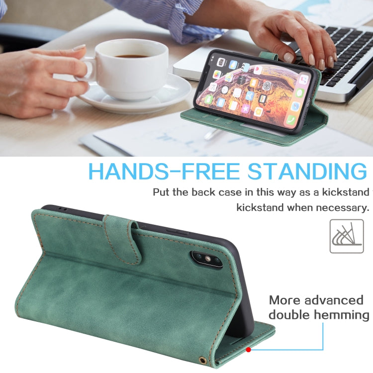 For iPhone XS Max Skin Feel Anti-theft Brush Horizontal Flip Leather Phone Case