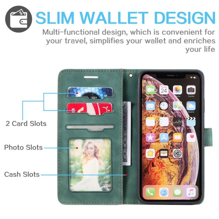 For iPhone XS Max Skin Feel Anti-theft Brush Horizontal Flip Leather Phone Case