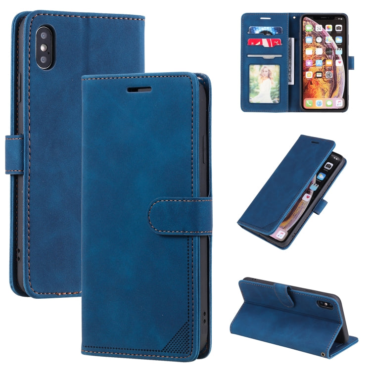 For iPhone XS Max Skin Feel Anti-theft Brush Horizontal Flip Leather Phone Case