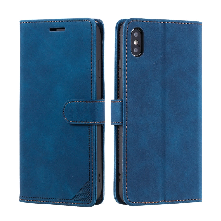 For iPhone XS Max Skin Feel Anti-theft Brush Horizontal Flip Leather Phone Case