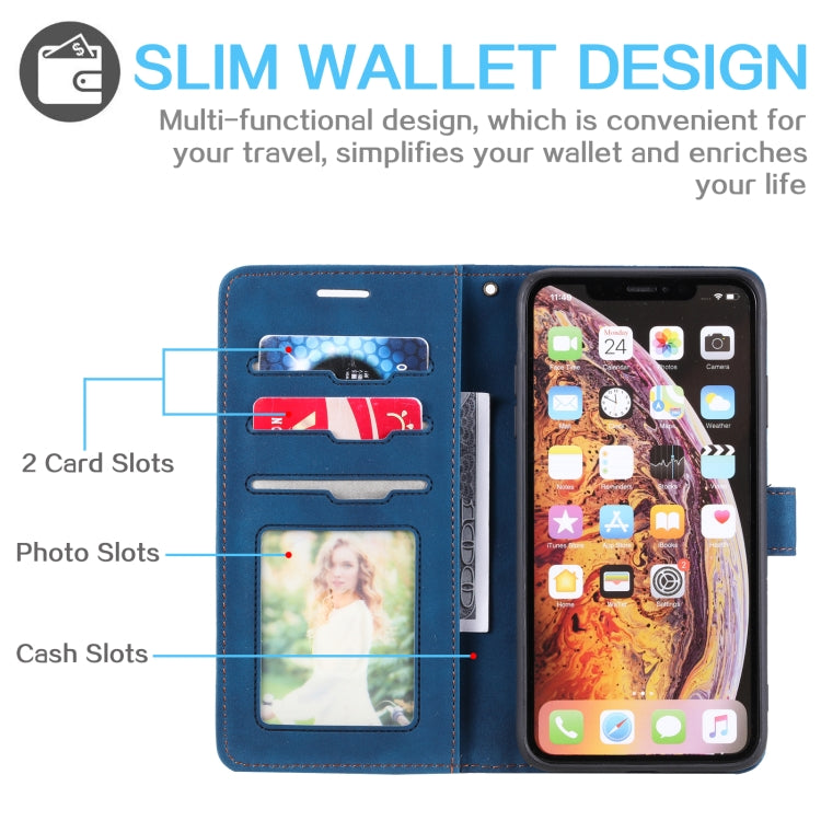 For iPhone XS Max Skin Feel Anti-theft Brush Horizontal Flip Leather Phone Case
