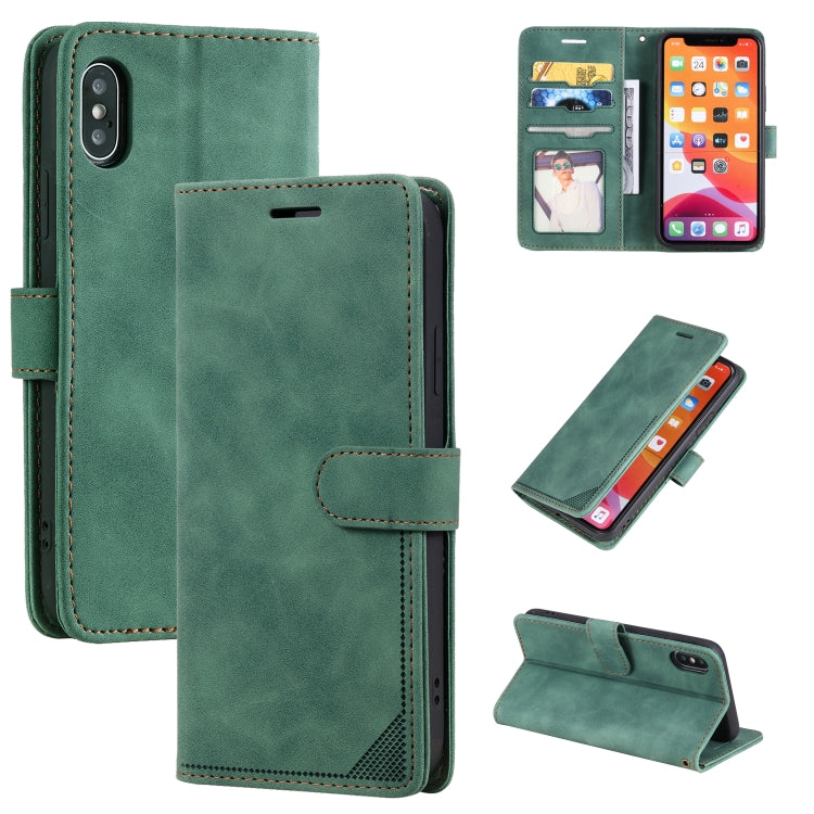 For iPhone X / XS Skin Feel Anti-theft Brush Horizontal Flip Leather Phone Case