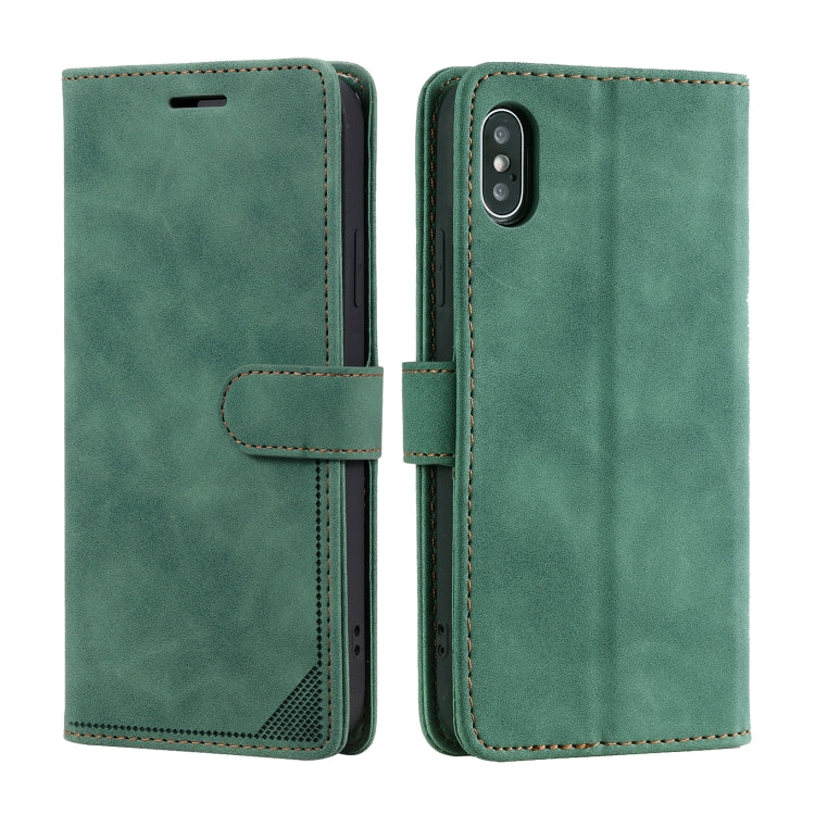 For iPhone X / XS Skin Feel Anti-theft Brush Horizontal Flip Leather Phone Case