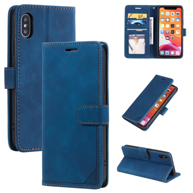 For iPhone X / XS Skin Feel Anti-theft Brush Horizontal Flip Leather Phone Case