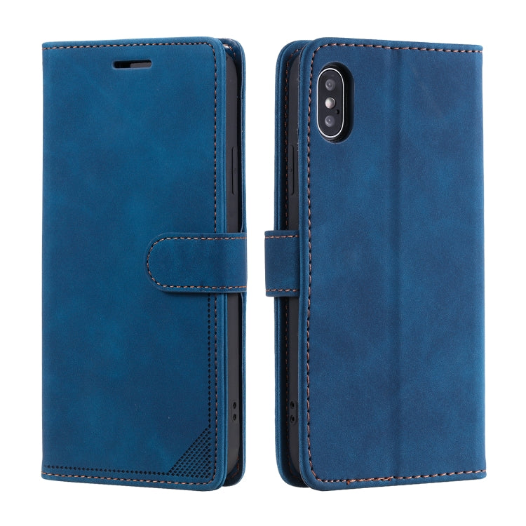 For iPhone X / XS Skin Feel Anti-theft Brush Horizontal Flip Leather Phone Case