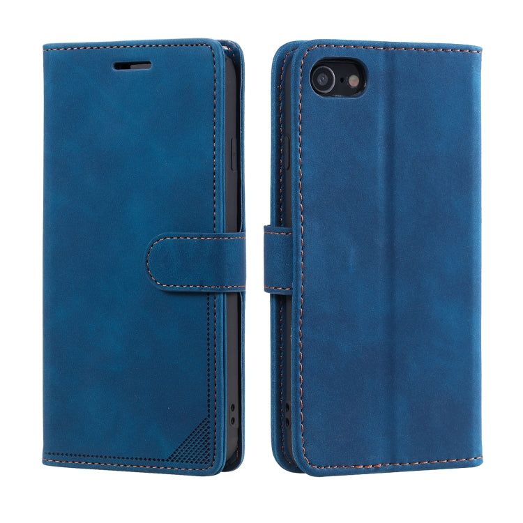 For iPhone SE 2022 / SE 2020 / 8 / 7 Skin Feel Anti-theft Brush Horizontal Flip Leather Phone Case