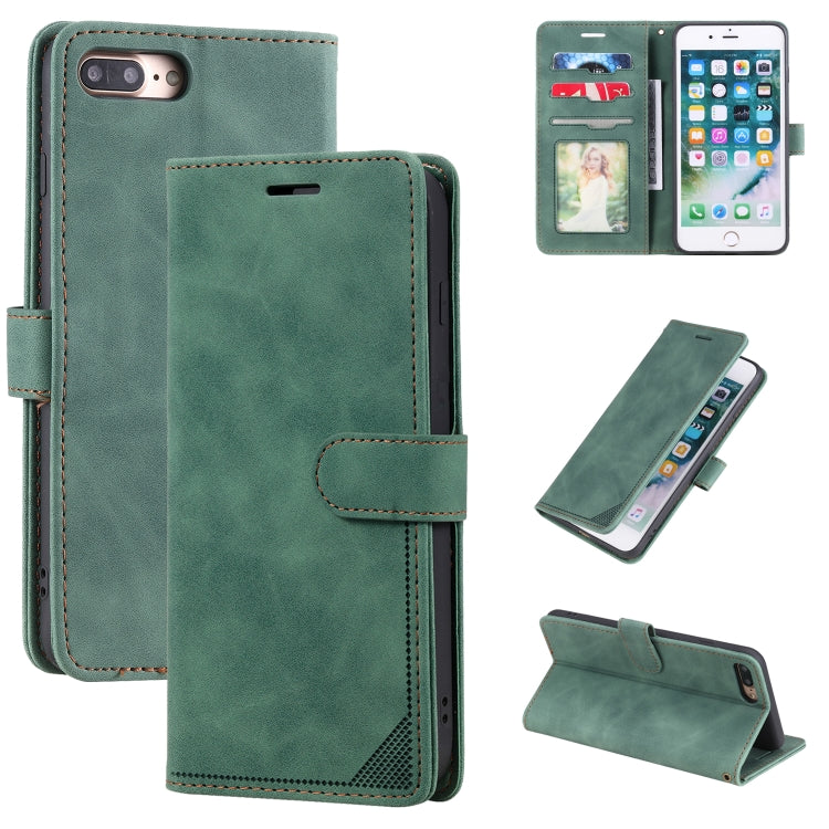 Skin Feel Anti-theft Brush Horizontal Flip Leather Phone Case For iPhone 8 Plus & 7 Plus