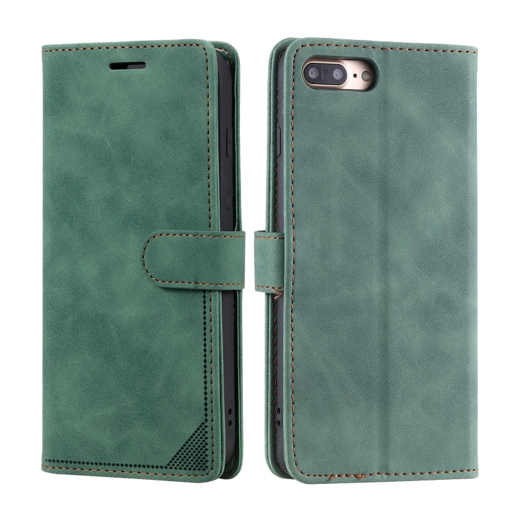 Skin Feel Anti-theft Brush Horizontal Flip Leather Phone Case For iPhone 8 Plus & 7 Plus