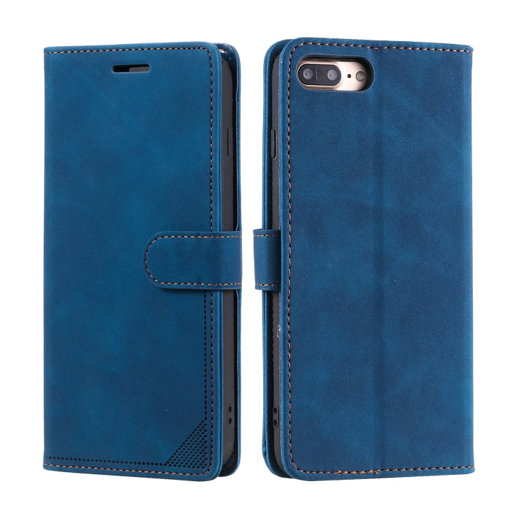 Skin Feel Anti-theft Brush Horizontal Flip Leather Phone Case For iPhone 8 Plus & 7 Plus