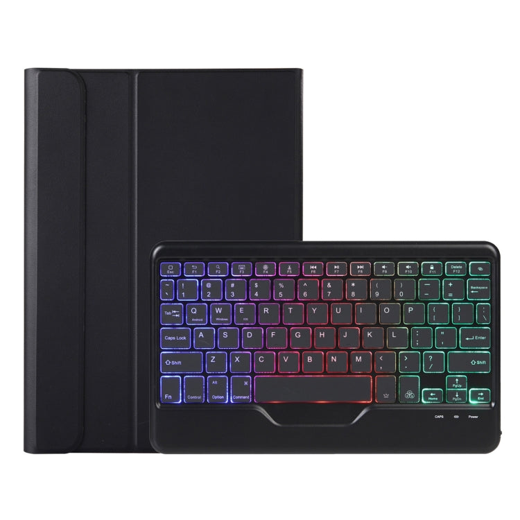 AHV7-BS Lambskin Texture Tri-color Backlight Bluetooth Keyboard Leather Tablet Case For Honor Tablet V7 Pro