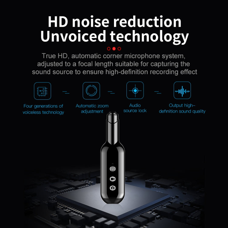D3 AI Smart High-definition Noise Reduction Voice Recorder, Capacity:128GB(Black)