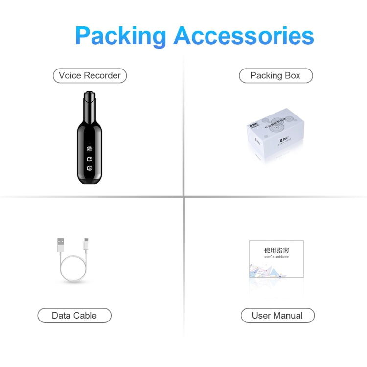 D3 AI Smart High-definition Noise Reduction Voice Recorder, Capacity:128GB(Black)