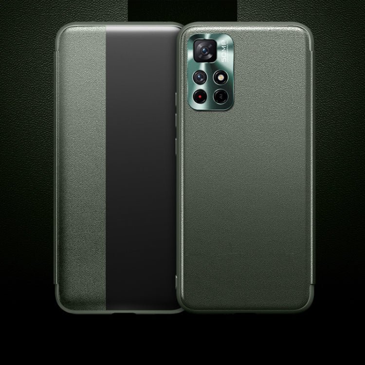 For Xiaomi Redmi Note 11 Pro Magnetic Side Window View Shockproof Horizontal Flip Leather Phone Case