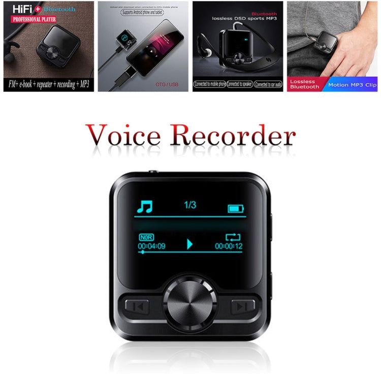 M9 AI Intelligent High-definition Noise Reduction Voice Control Recorder Ebook Bluetooth MP3 Player, Capacity:32GB(Black)