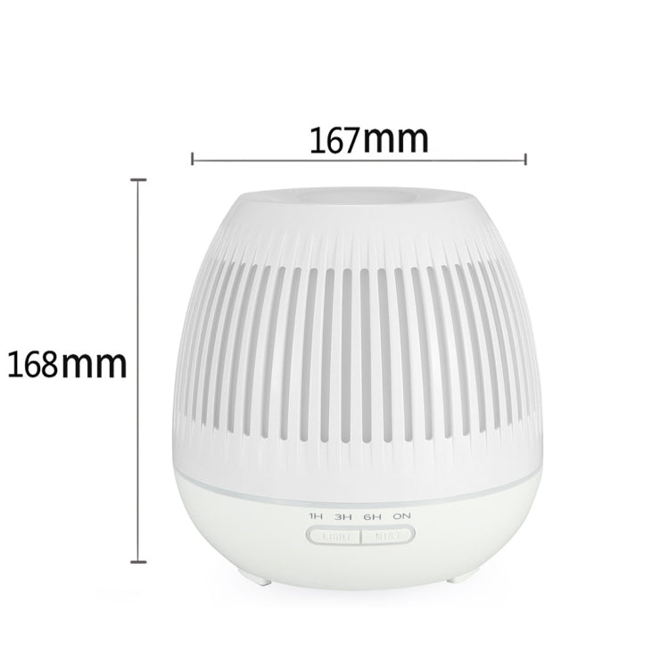 400ml Hollow-out LED Humidifier Wood Grain Air Purifier Aromatherapy Machine Automatic Alcohol Sprayer with Colorful LED Light, Plug Specification:EU Plug