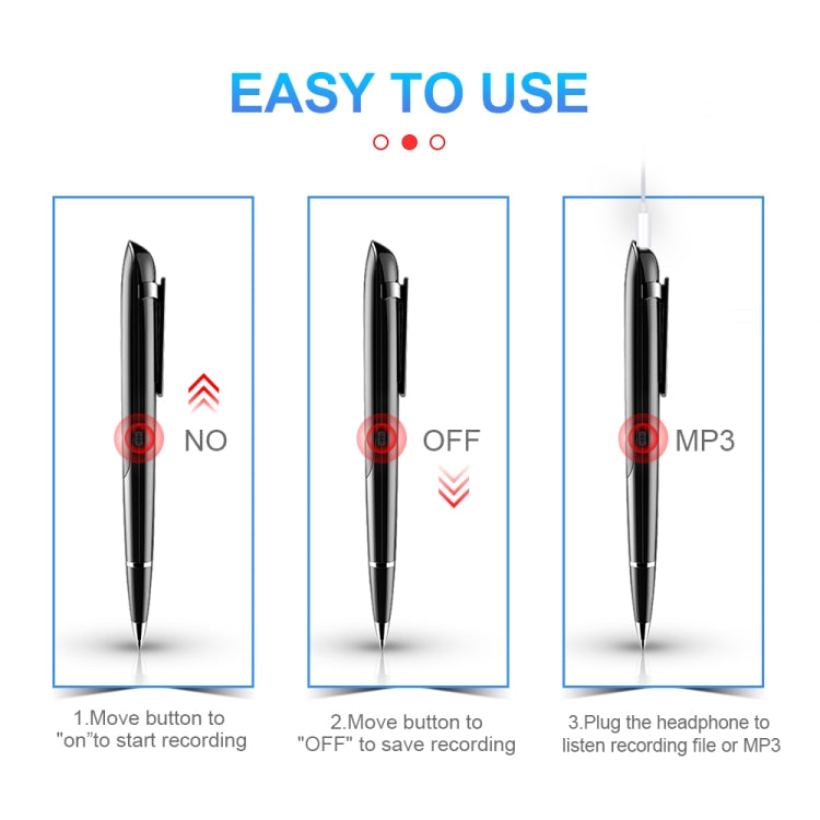 Q9 AI Intelligent High-definition Noise Reduction Conference Recording Pen Voice Control Recorder, Capacity:32GB(Black)