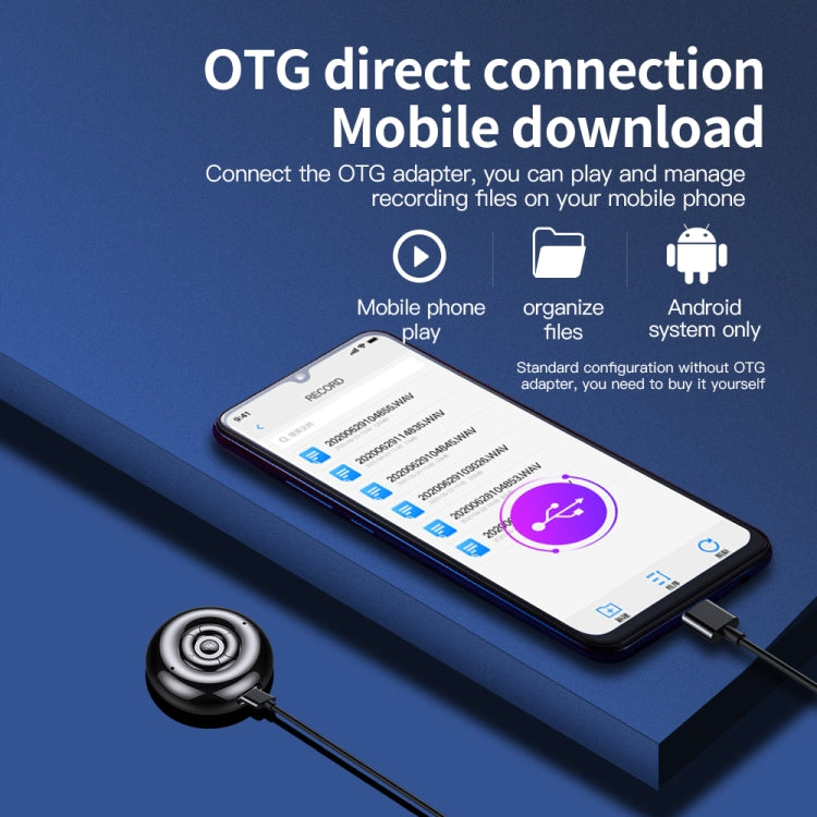 Q38 AI Intelligent High-definition Noise Reduction Voice Control Recorder, Capacity:8GB(Black)