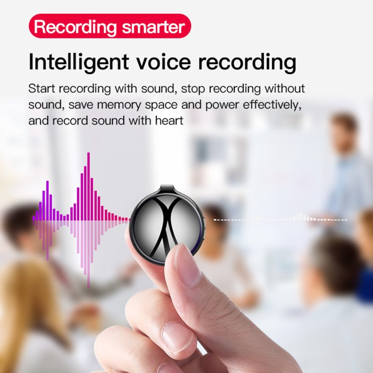 Q39 AI Intelligent High-definition Noise Reduction Voice Control Recorder, Capacity:8GB(Black)